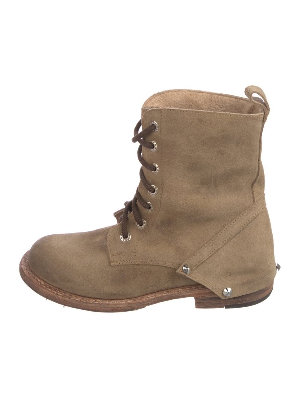 Bed|Stü Cobbler Series Tan Suede Goodyear Chukka  Lace-Up Boots - Size 8